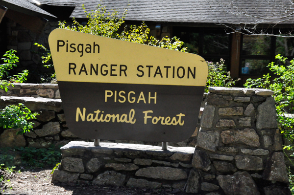 Pisgah Ranger Station sign
